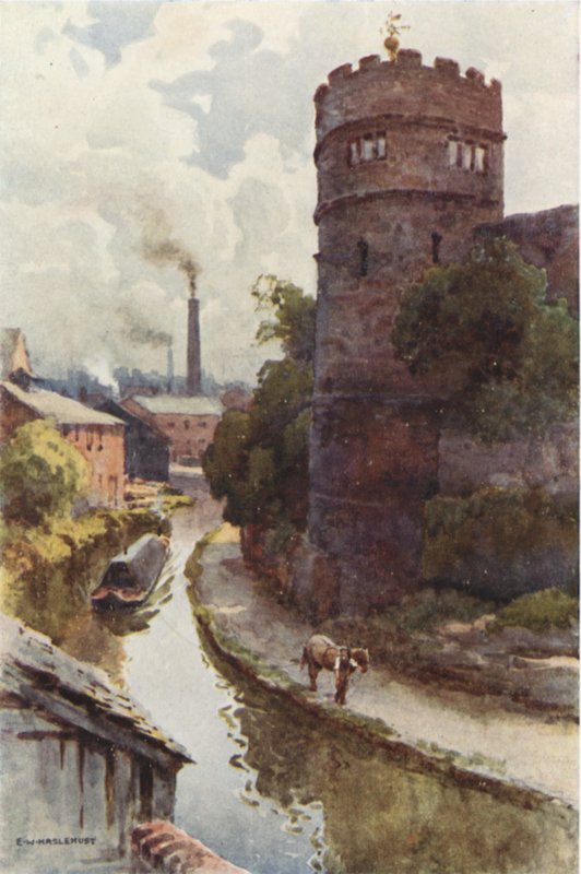 Torre e Canal Phoenix (cor litho) de Ernest William Haslehust