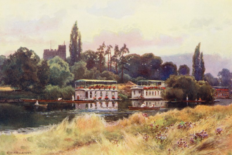 Rio Tamisa: Bray (litografia a cores) de Ernest William Haslehust