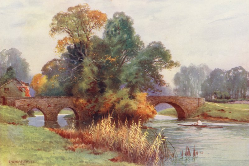 Rio Tamisa: Godstow (litografia a cores) de Ernest William Haslehust