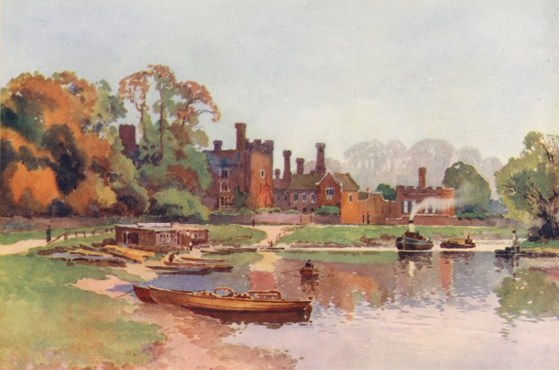 Rio Tamisa: Hampton Court (litografia a cores) de Ernest William Haslehust