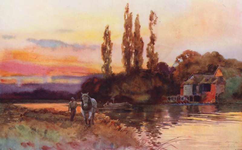 Rio Tamisa: Iffley (litografia a cores) de Ernest William Haslehust
