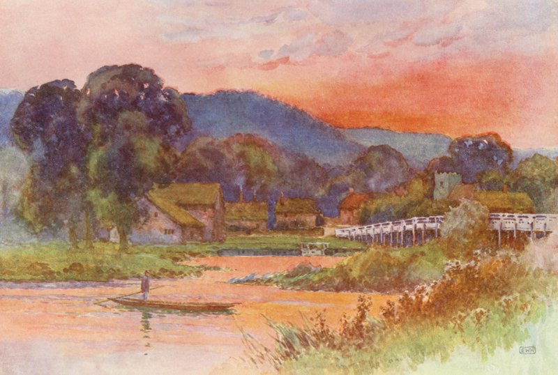 Rio Tamisa: Streatley (litografia a cores) de Ernest William Haslehust