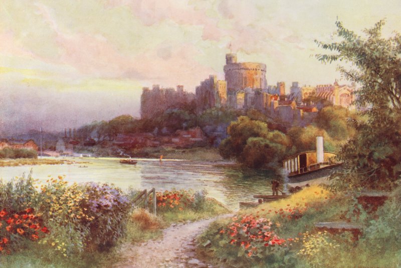 Rio Tamisa: Windsor (litografia a cores) de Ernest William Haslehust