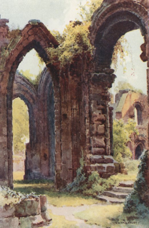 Ruínas de São João (cor litho) de Ernest William Haslehust