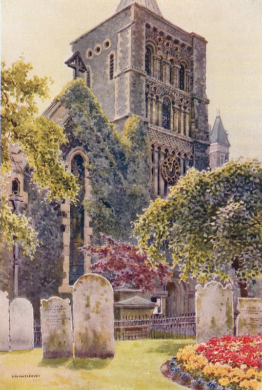 Igreja de St. Mary, Dover (cor litho) de Ernest William Haslehust