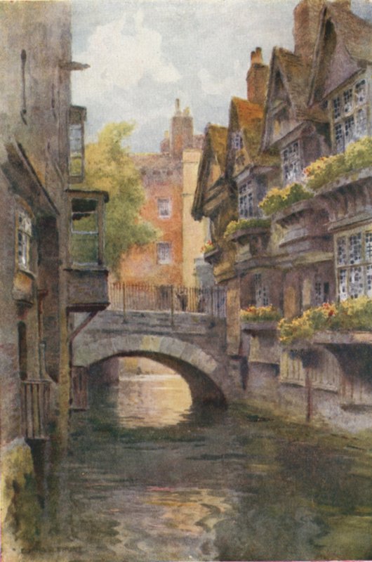 Os tecelões de Canterbury (lito colorido) de Ernest William Haslehust