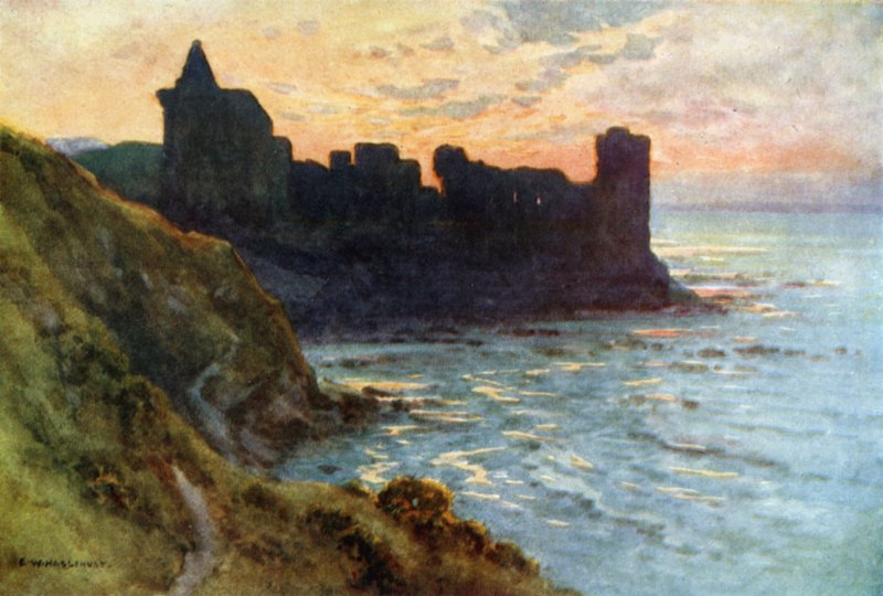 O Castelo, St. Andrews (cor litho) de Ernest William Haslehust