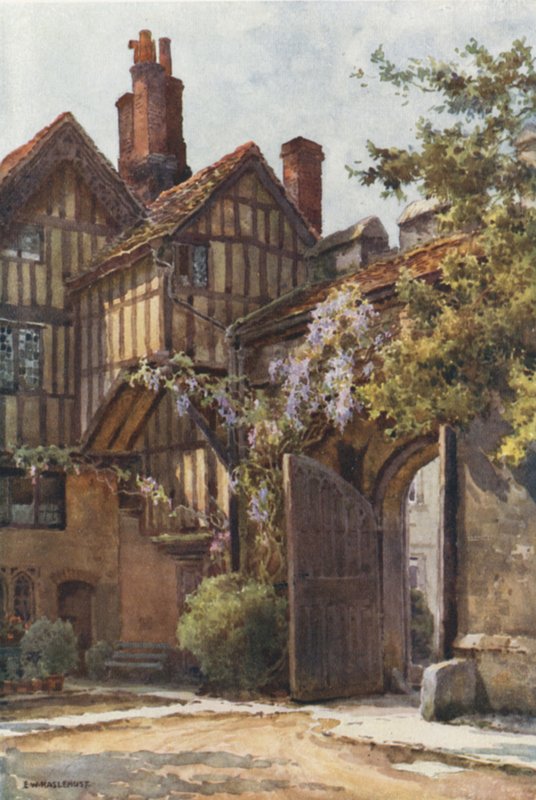 O Portão Fechado (cor litho) de Ernest William Haslehust