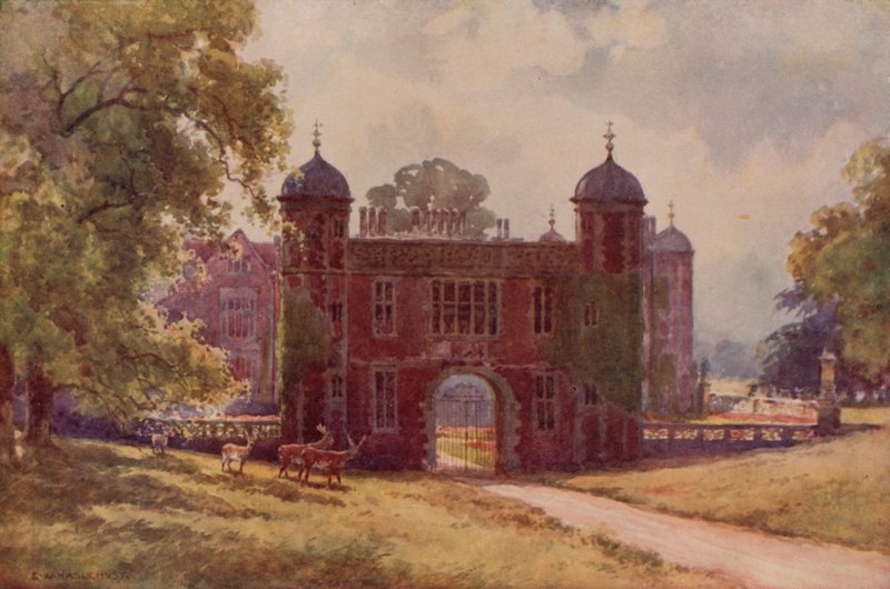 O portal, Charlecote (cor litho) de Ernest William Haslehust