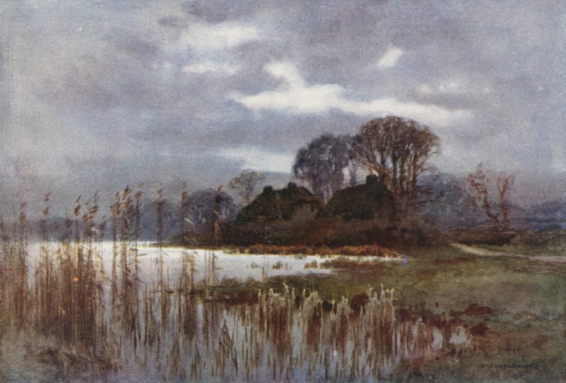 A lagoa do moinho, Beaulieu (cor litho) de Ernest William Haslehust