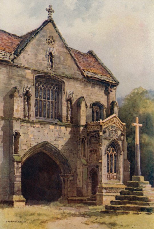 The Priory Gateway, Worksop (cor litho) de Ernest William Haslehust