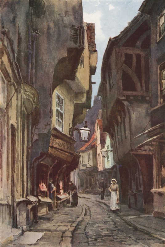 The Shambles (lito colorido) de Ernest William Haslehust