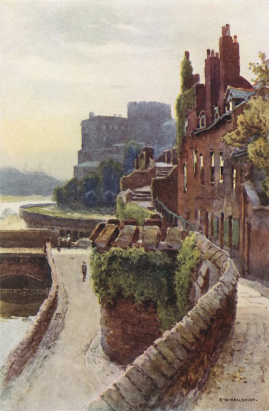 As Paredes perto de Bridgegate (cor litho) de Ernest William Haslehust