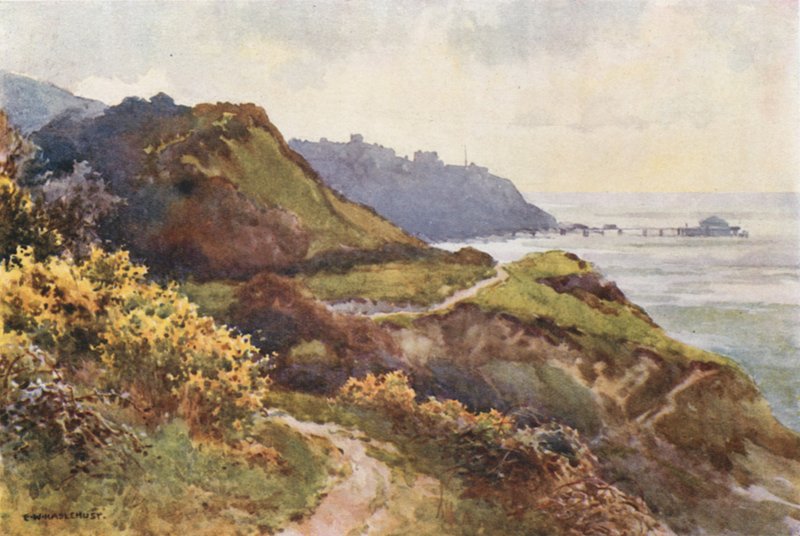 Ventnor da Steephill Walk (cor litho) de Ernest William Haslehust