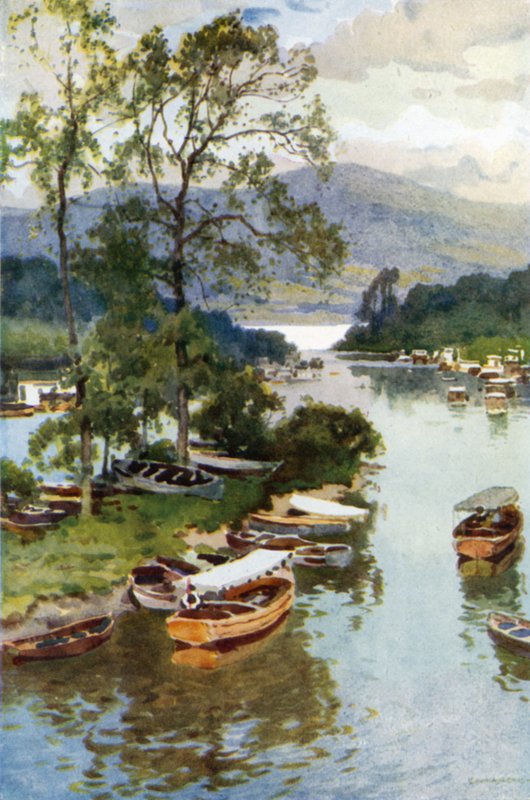 Vista da ponte Balloch (membros de cor) de Ernest William Haslehust