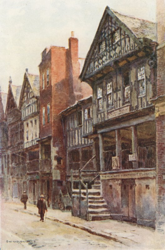 Watergate Street (cor litho) de Ernest William Haslehust