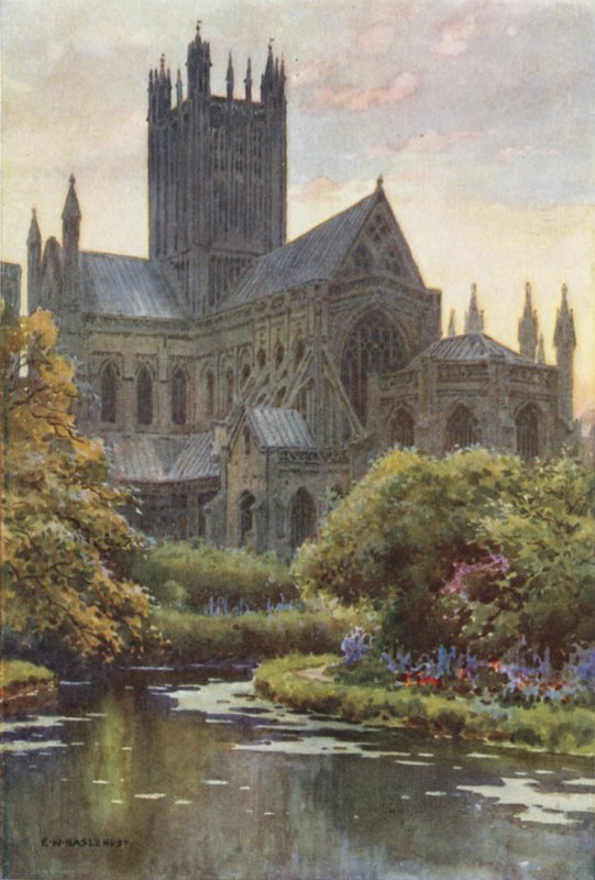 Catedral dos Poços das Fontes (cor litho) de Ernest William Haslehust