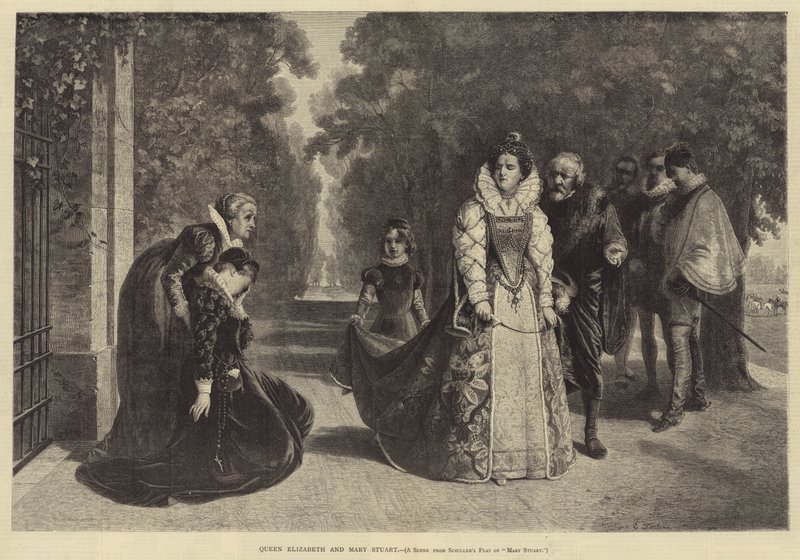Rainha Elizabeth e Mary Stuart de Ernesto Fontana