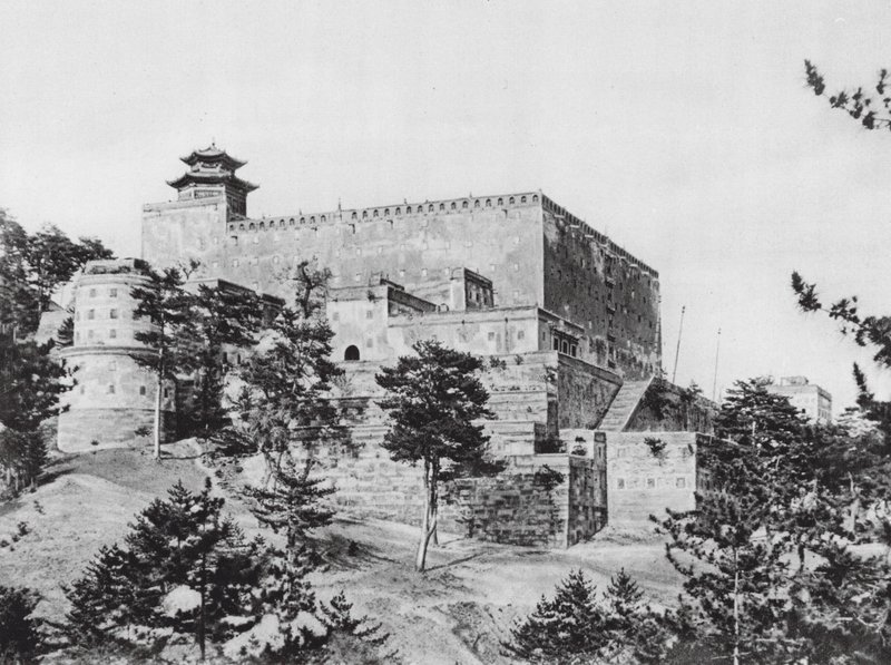 Jehol, Potala, Chihli, Edifício principal em Potala, Vista de sudoeste (fotografia a preto e branco) de Ernst Boerschmann