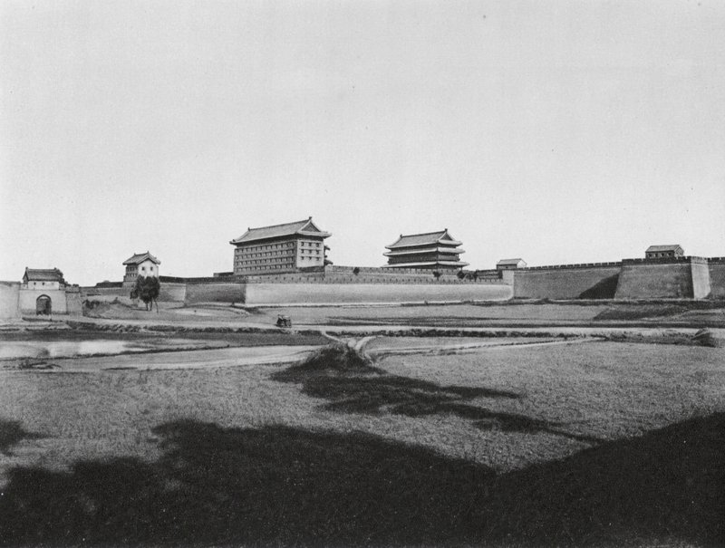 Sianfu, Pei men, Shensi, Portão Norte de Sianfu, a capital da província (fotografia a preto e branco) de Ernst Boerschmann