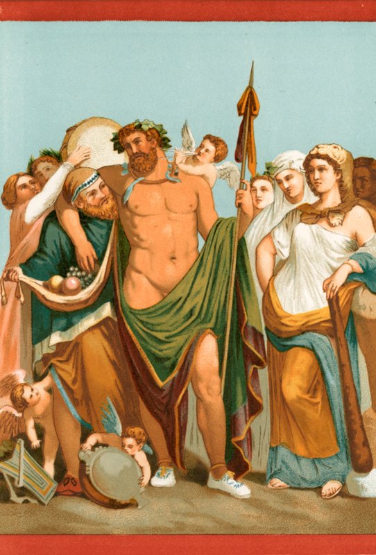 Hércules e Omphale, de uma pintura de Pompeia de Etienne Antoine Eugene Ronjat