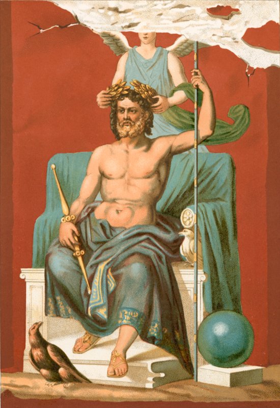 Zeus coroado pela vitória de Etienne Antoine Eugene Ronjat