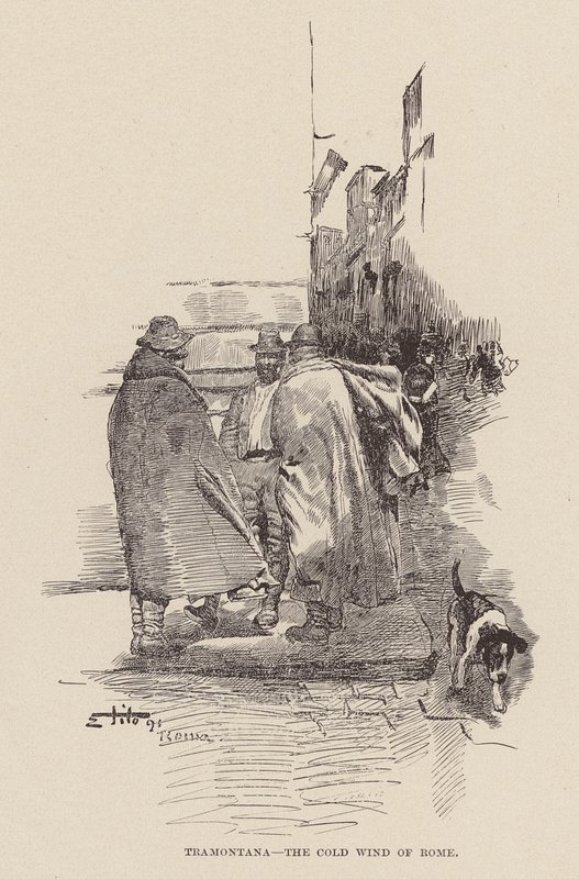 Tramontana, O vento frio de Roma (gravura) de Ettore Tito