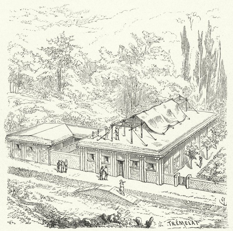 Antigas habitações assírias de Eugene Emmanuel after Viollet le Duc