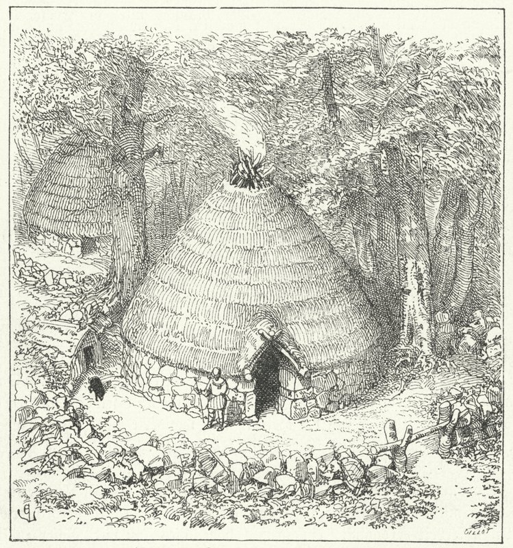 Cabana Pelasgiana antiga de Eugene Emmanuel after Viollet le Duc