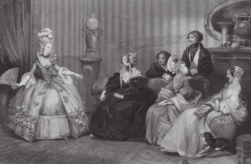 Vestido para a Ópera Bal (gravura) de Eugene Louis (after) Lami
