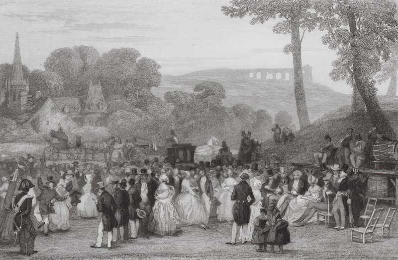 Baile dos Camponeses (gravura) de Eugene Louis (after) Lami