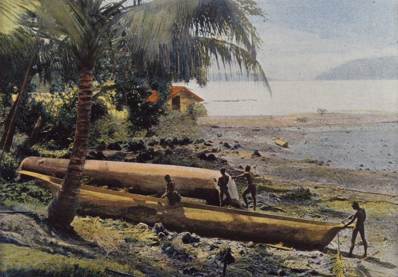 Ilhas Andamão, Construção DUne Pirogue de European Photographer