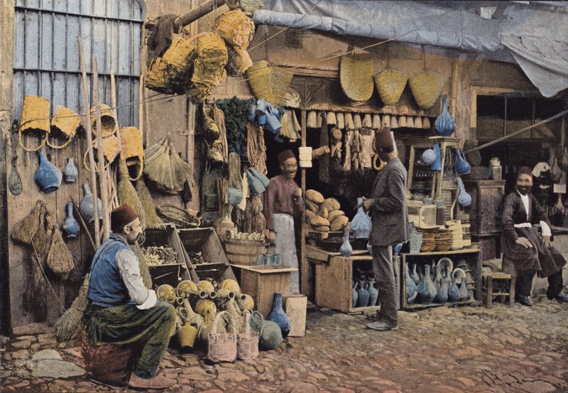 Comerciantes turcos; Cestaria e Cerâmica de European Photographer