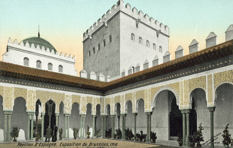 Pavilhão Espanhol, Exposição de Bruxelas, 1910 de European Photographer