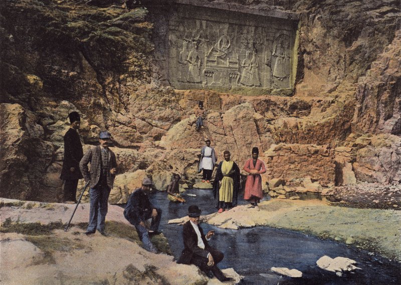 Chechan Ali, o Shah Fath Ali e seus filhos de European Photographer