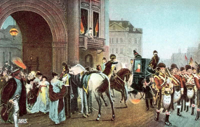 1815, 16 de junho de 1815, fim da bola de European School