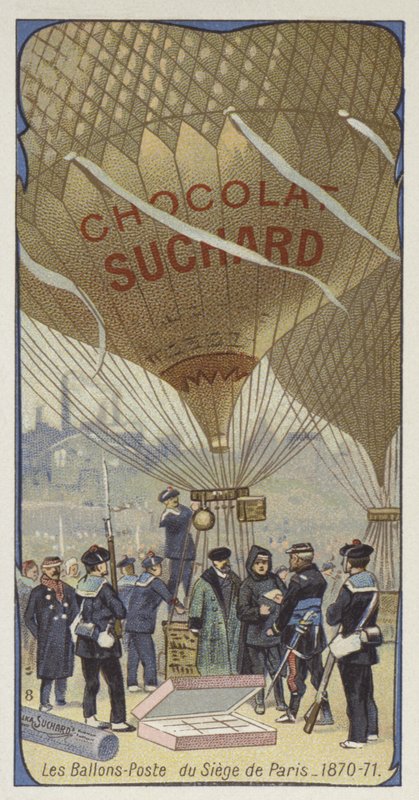 Balão de correio no Cerco de Paris, Guerra Franco-Prussiana, 1870-1871 de European School