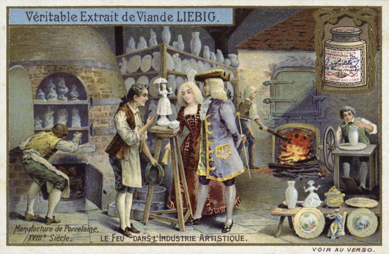 Fabricação de porcelana, século XVIII de European School