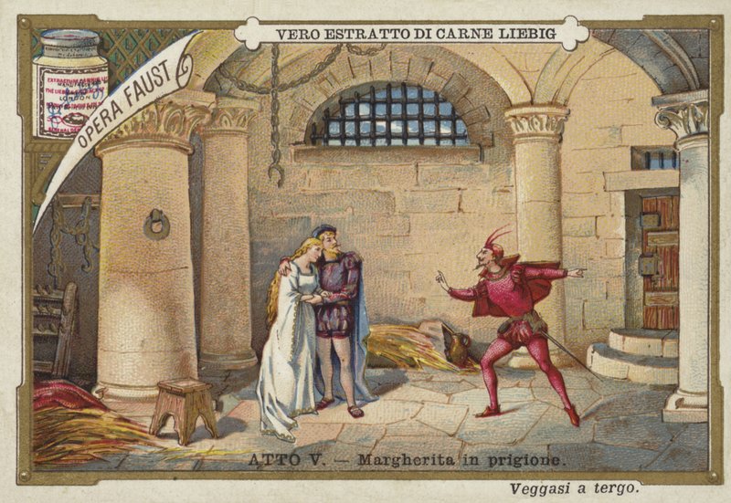 Cena de Fausto, uma ópera de Charles Gounod de European School