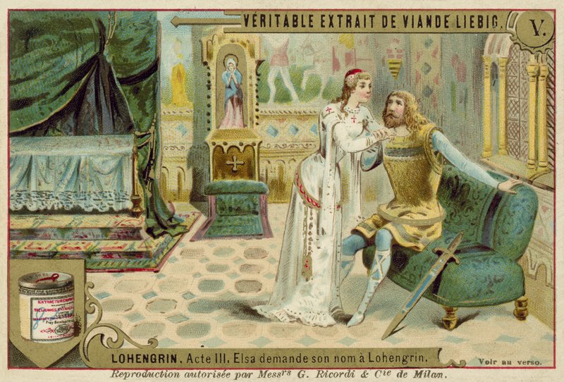 Cena da ópera de Richard Wagners Lohengrin de European School
