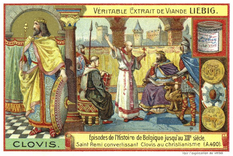 São Remígio, convertendo Clovis I, rei dos francos, em cristianismo, 490 de European School