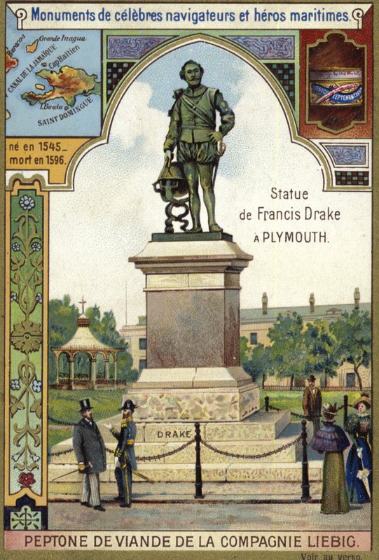 Estátua, senhor, francis, drake, plymouth de European School