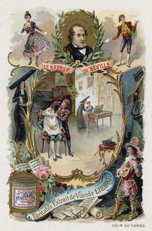 O Barbeiro de Sevilha, de Gioachino Rossini (cromolito) de European School