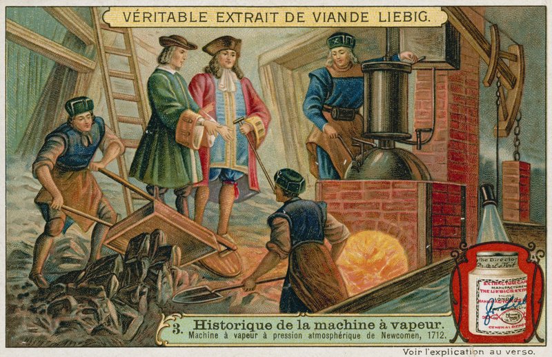 Thomas Newcomens motor a vapor atmosférico, 1712 de European School