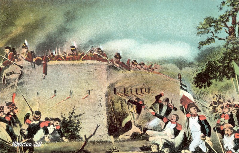 Waterloo 1815, ataque ao castelo Hougoumont pela infantaria francesa de European School