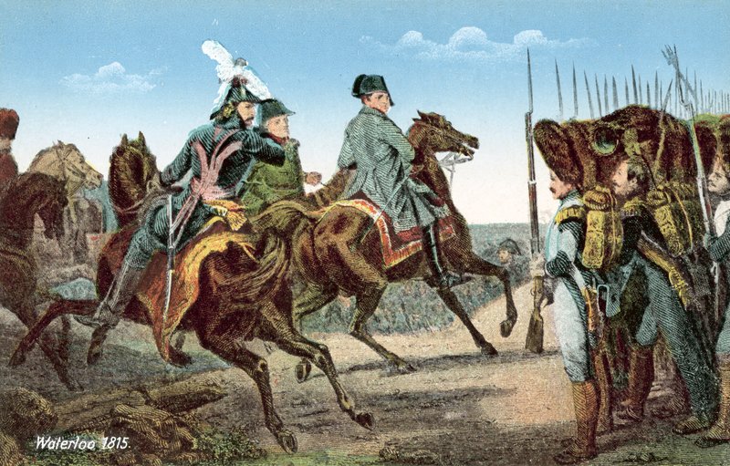 Waterloo 1815, Napoleão mantém uma revisão de seus guardas de European School