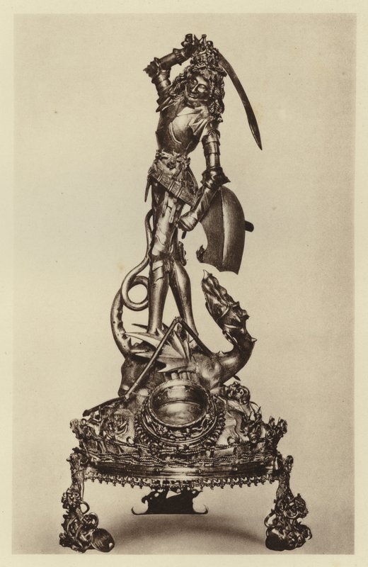 Berlim, Museu de Artes Decorativas, Relicário de São Jorge (foto a p/b) de European Photographer