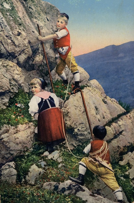 Crianças que escalam os Alpes (foto) de European Photographer