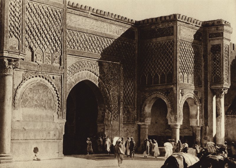 Meknes, Palace Gate, Bab Mansour (foto a p/b) de European Photographer