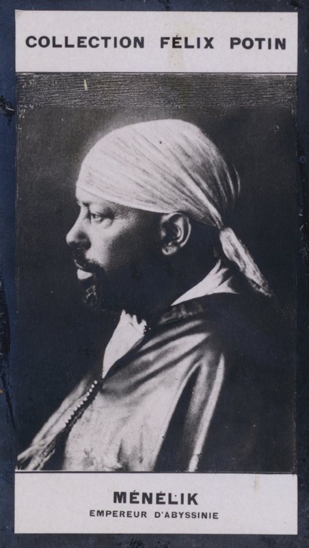 Menelick, Imperador da Abissínia (1844) (foto a p/b) de European Photographer